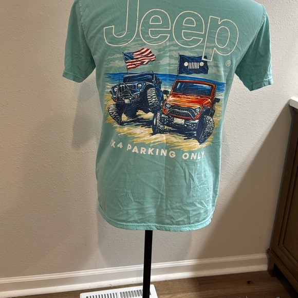 Jeep Blue Short Sleeve Tee Casual Cotton - Picture 2 of 5